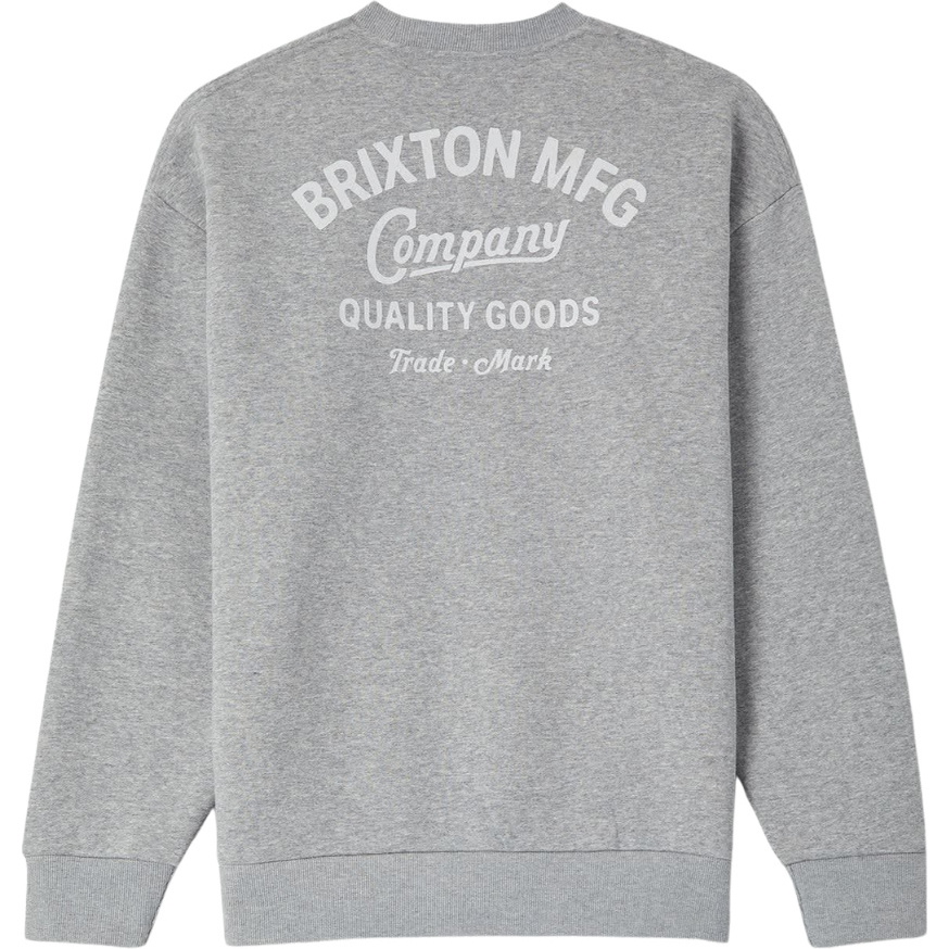 2026 Brixton Mens Straton Crew Sweatshirt 23049 - Heather Grey